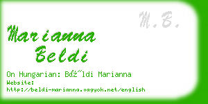 marianna beldi business card